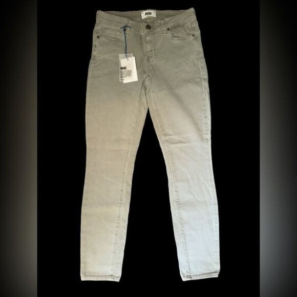 Paige Jeans Womens 26 Green Vintage Faded Gravel Denim Verdugo Mid Rise Ankle - Picture 3 of 12
